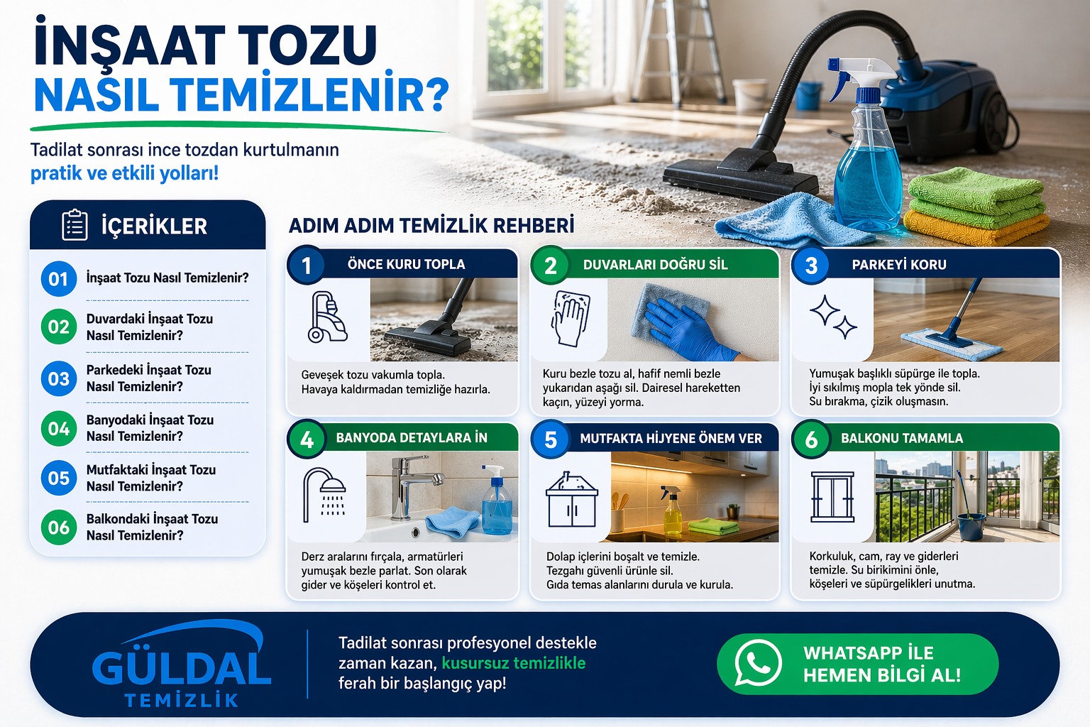İnşaat Tozu Nasıl Temizlenir.